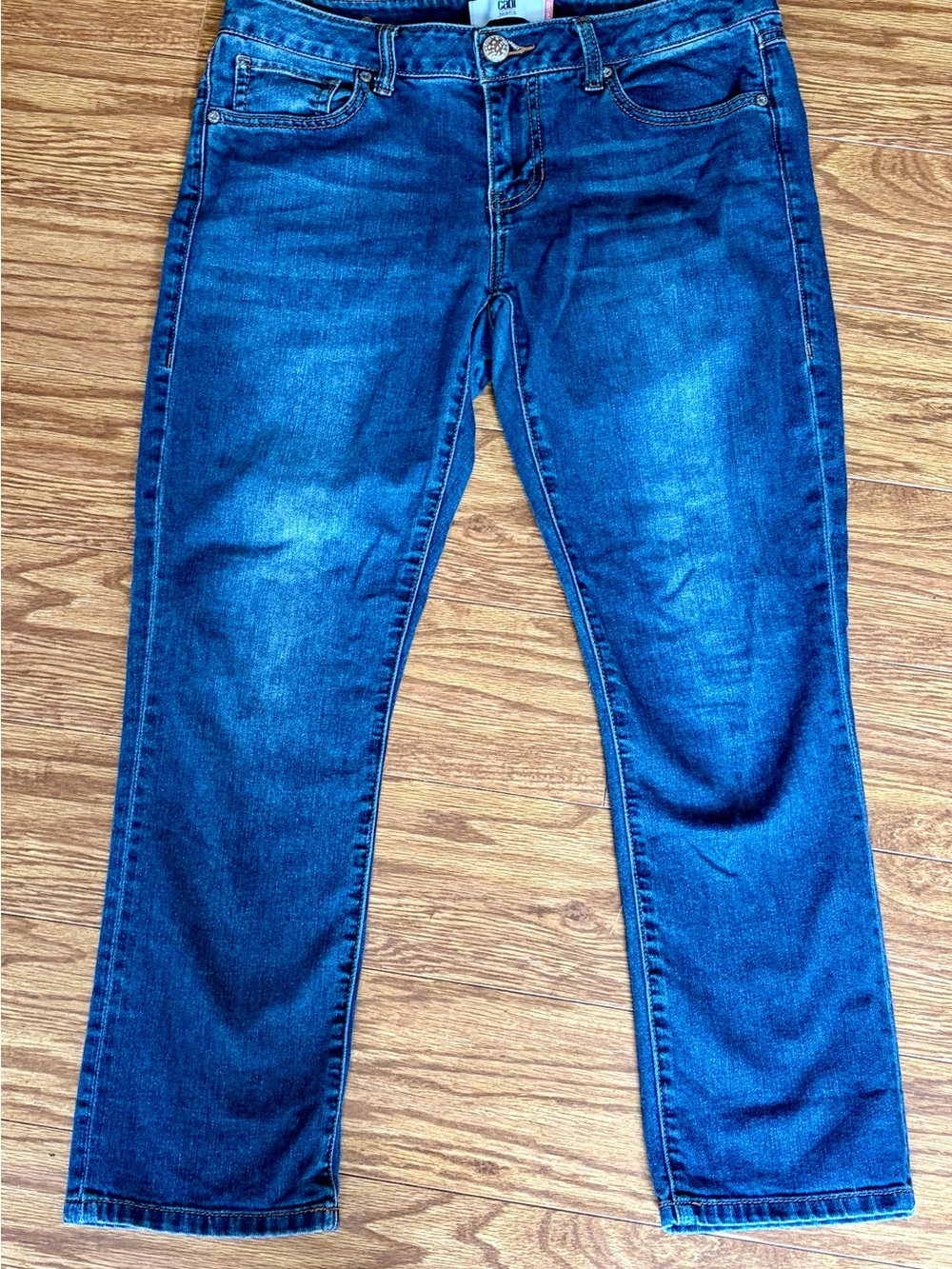 CAbi Women’s Jeans Dark Blue Straight Leg, Skinny Jeans Size 6